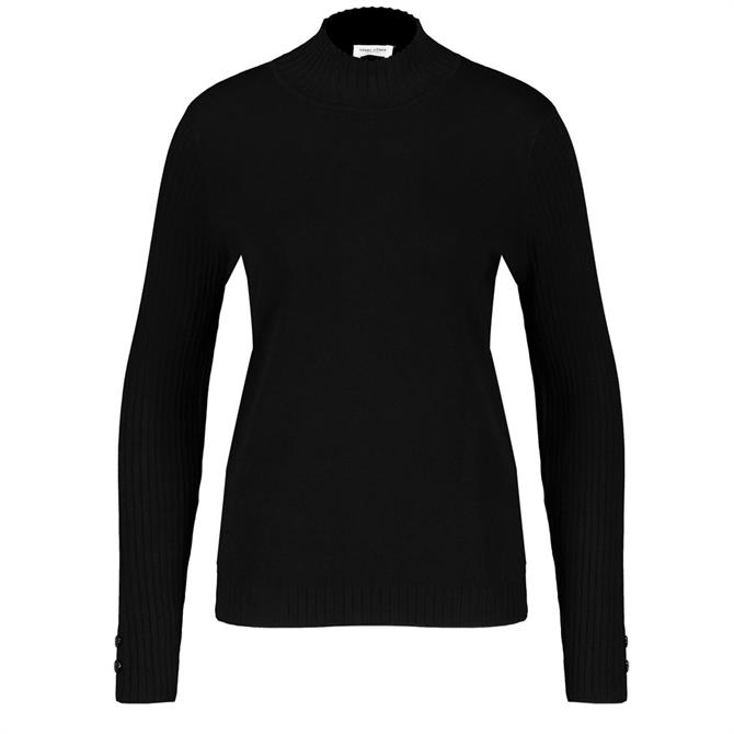 Gerry Weber High Neck Ribbed Black Sweater